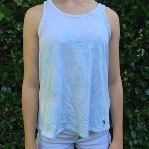 Blue Tie-Dyed Tank Top